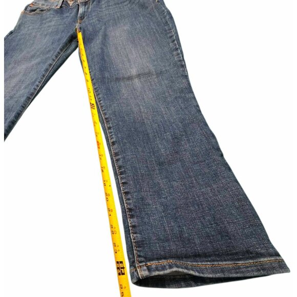 Levis Boyfriend Jeans Blue Denim Pants Midrise Stretch Straight Leg Womens 32 - Picture 9 of 13